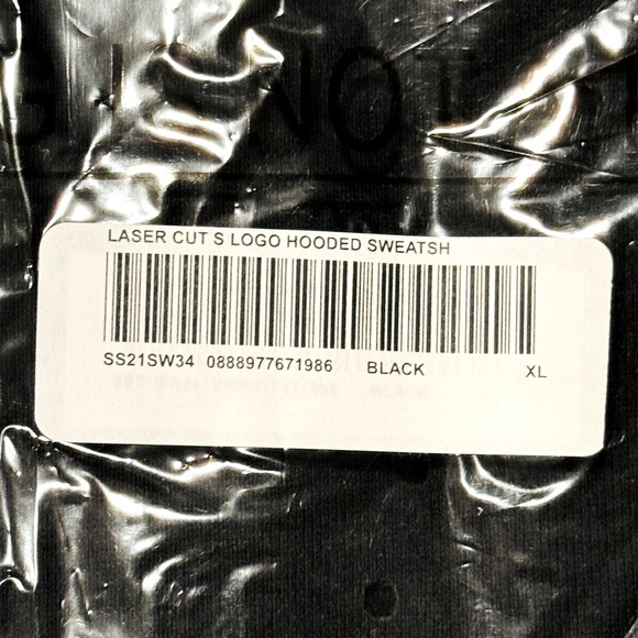 Supreme “Laser Cut S” Logo Hoodie, Black - XL, 100% AUTHENTIC, RETIRED, NEW NIP - Picture 11 of 16